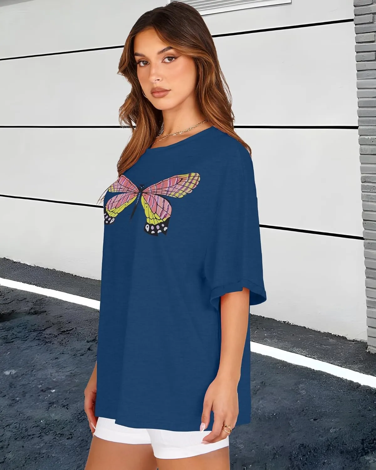 Oversized Tshirts for Women Summer Short Sleeve Casual Basic Tee Tops Loose Fit Shirts