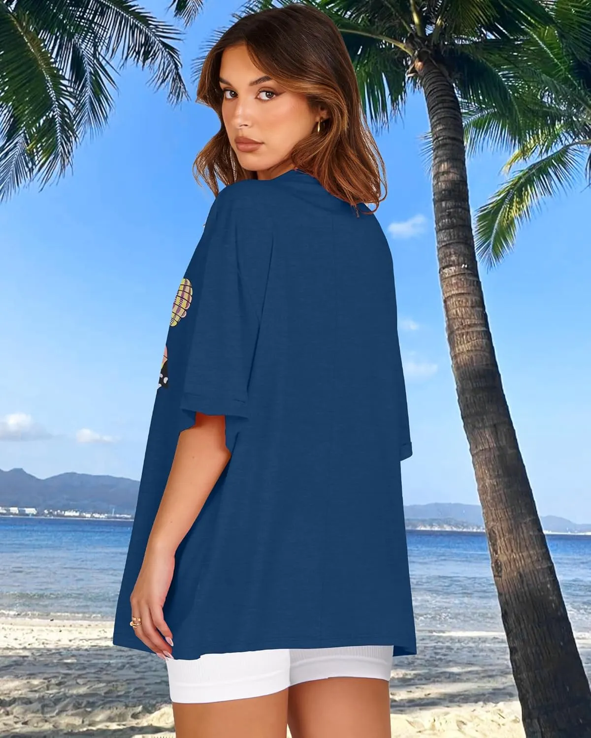 Oversized Tshirts for Women Summer Short Sleeve Casual Basic Tee Tops Loose Fit Shirts