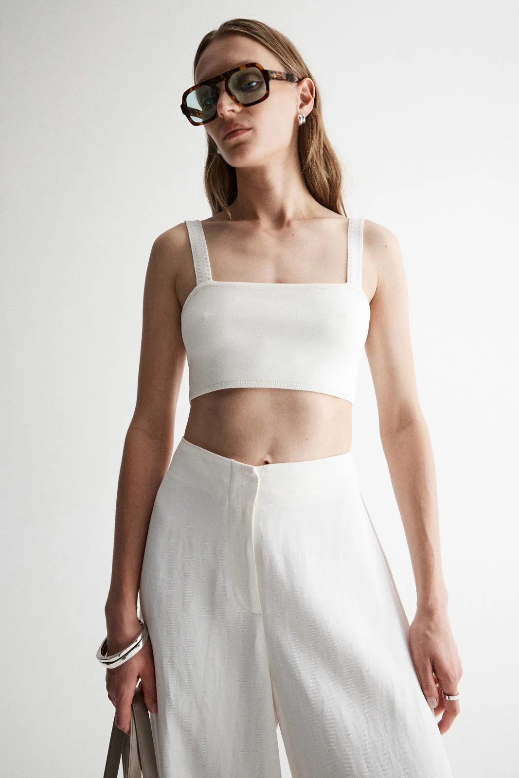 Palermo Knit Bralette White