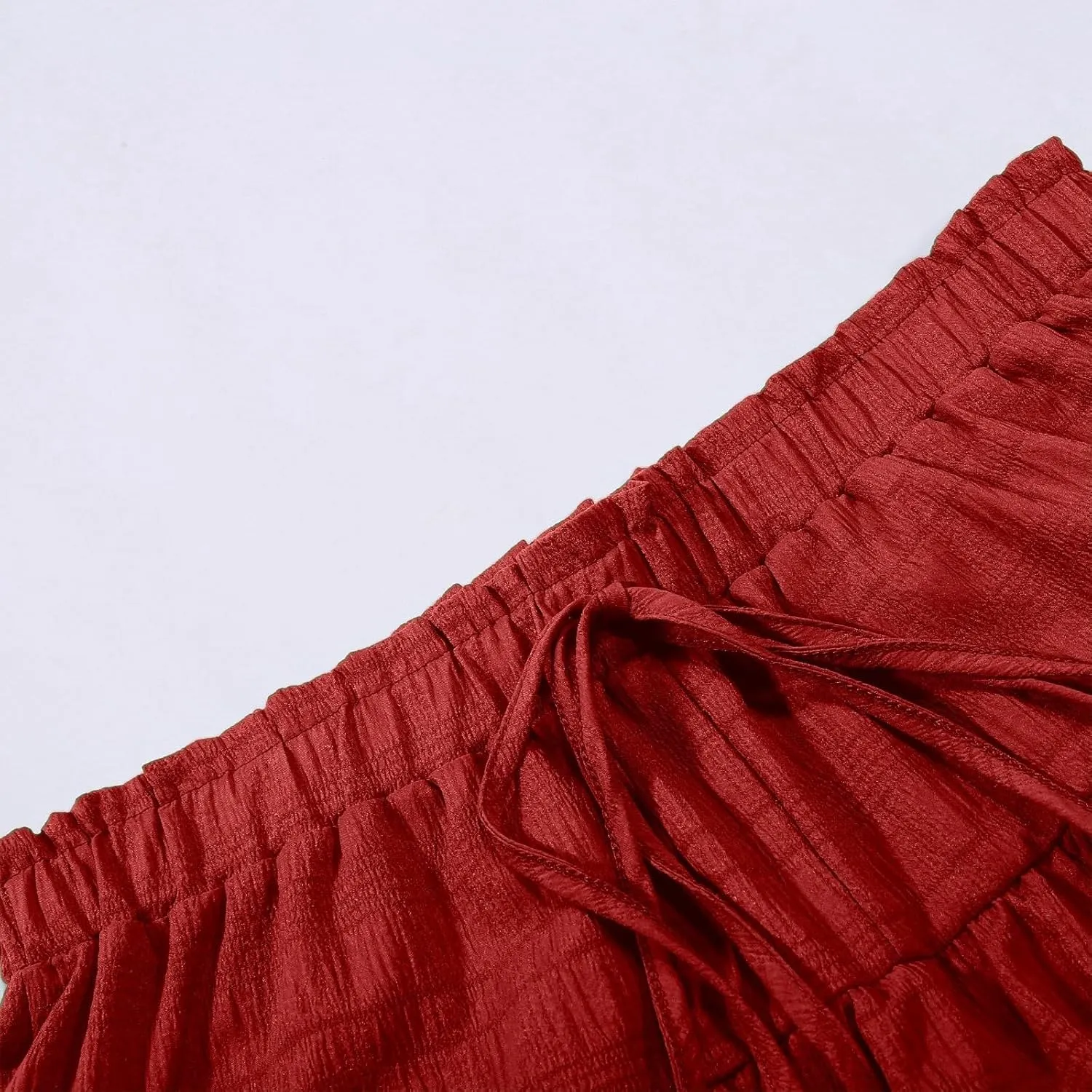 Pleated Tennis Skirt for Women High Waisted with Shorts Underneath Drawstring Athletic Golf Ruffle Skorts Skirts
