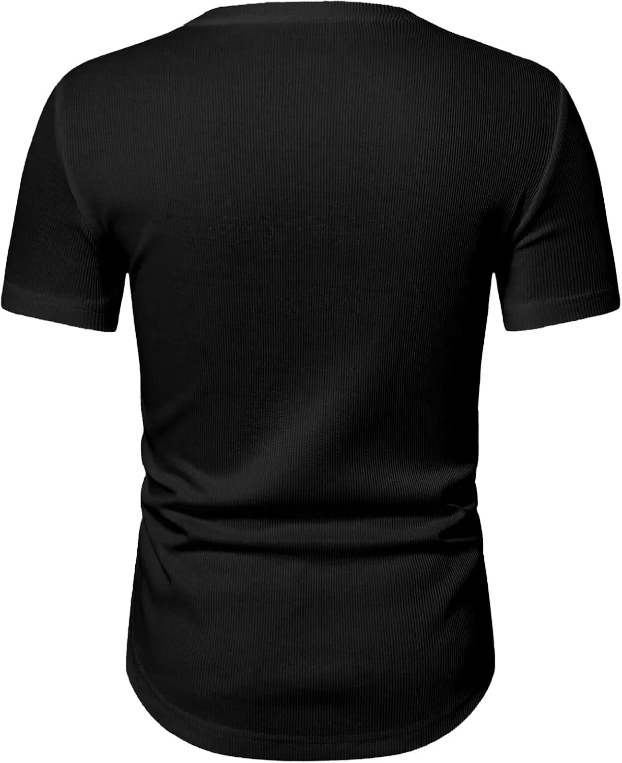 PLEPAN Mens Muscle T Shirts V Neck Short Sleeve Henley Shirt Hipster Longline Gym Workout Athletic Tee Shirts