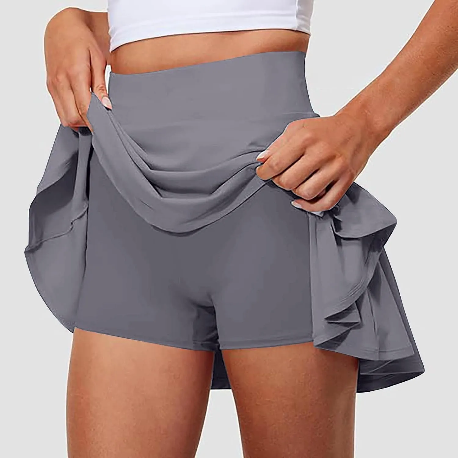 Plus Size Pleated Tennis Skorts for Women High Waisted Athletic Golf Yoga Running Skirts Summer Workout Mini Dress
