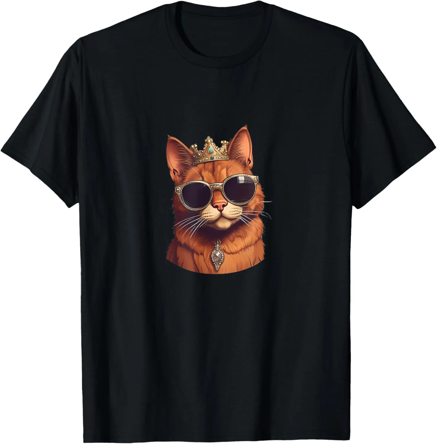 Princess Cat Sunglasses - Cat Royalty Tiara T-Shirt