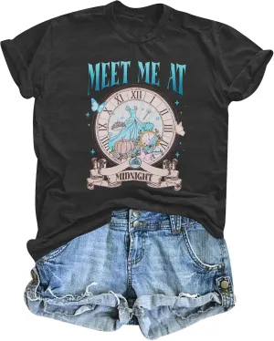 Princess Shirts Magic Kingdom Tee: Women Meet Me at Shirt Music Album Shirts Family Vacation Tops