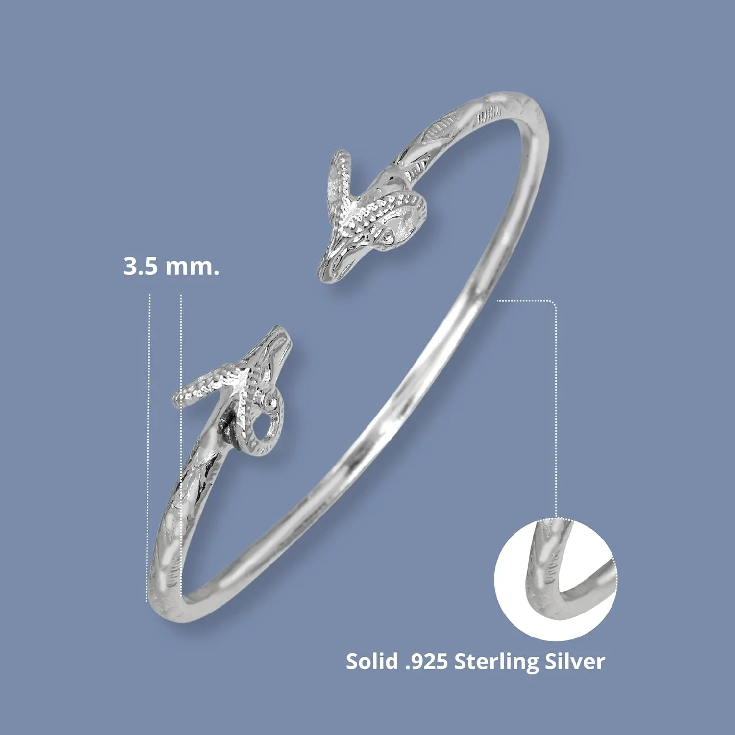 Ram Solid .925 Sterling Silver West Indian Bangle, Ram Head Bracelet, Aries Bangle Bracelet, Cuff Bracelet, Egyptian Bracelet Jewelry, 1 piece
