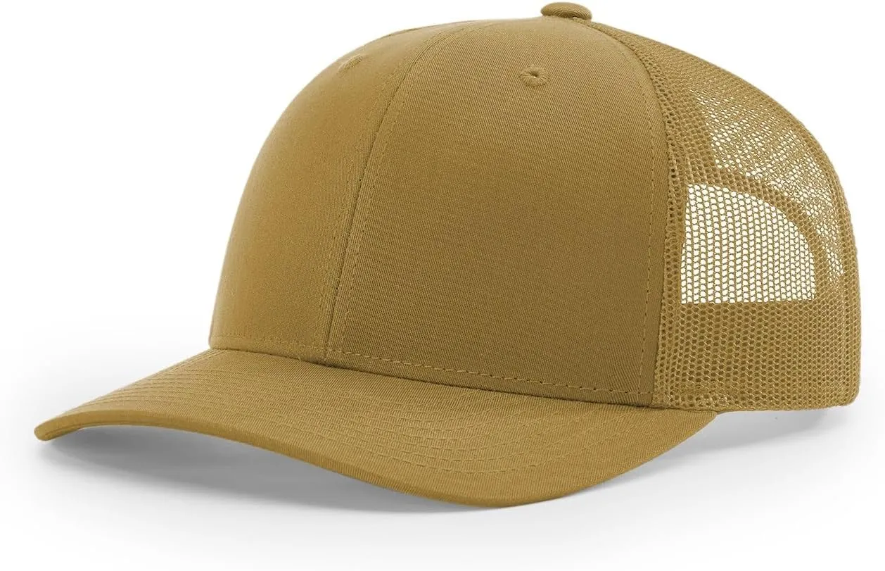 Richardson 112 Trucker Hat - Premium Blank Baseball Cap, Adjustable Snapback Hat - Structured Six Panel Richardson Blank Hats