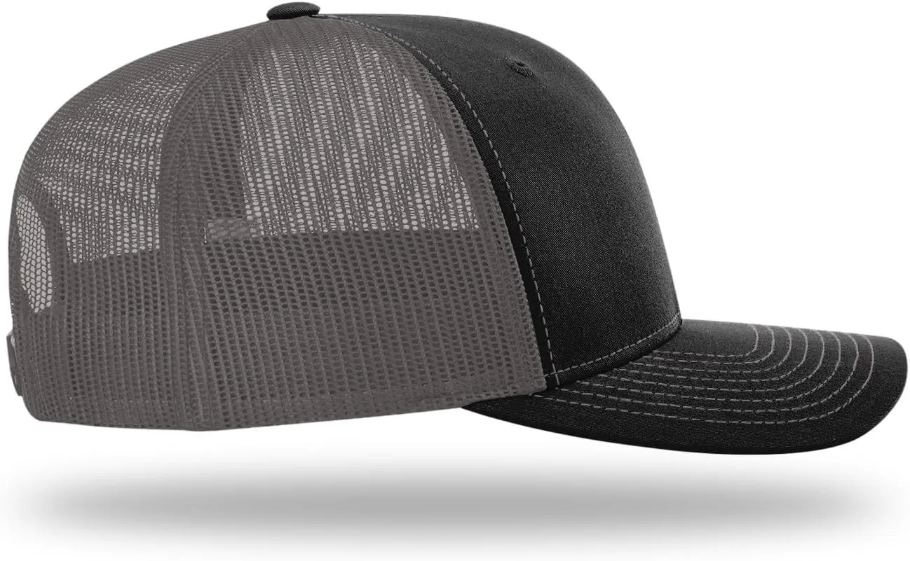 Richardson 112 Trucker Hat - Premium Blank Baseball Cap, Adjustable Snapback Hat - Structured Six Panel Richardson Blank Hats