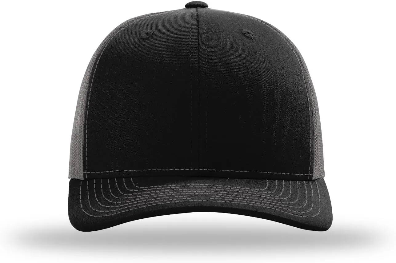 Richardson 112 Trucker Hat - Premium Blank Baseball Cap, Adjustable Snapback Hat - Structured Six Panel Richardson Blank Hats