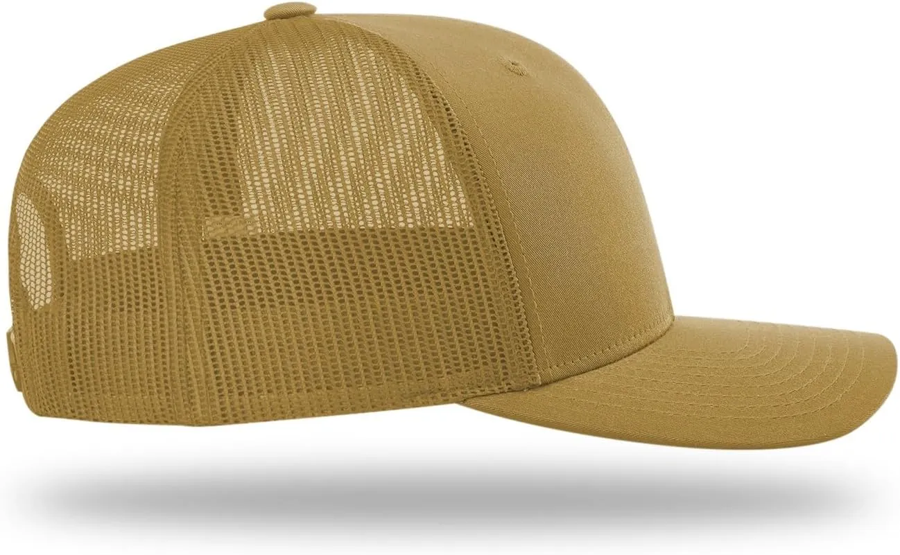 Richardson 112 Trucker Hat - Premium Blank Baseball Cap, Adjustable Snapback Hat - Structured Six Panel Richardson Blank Hats
