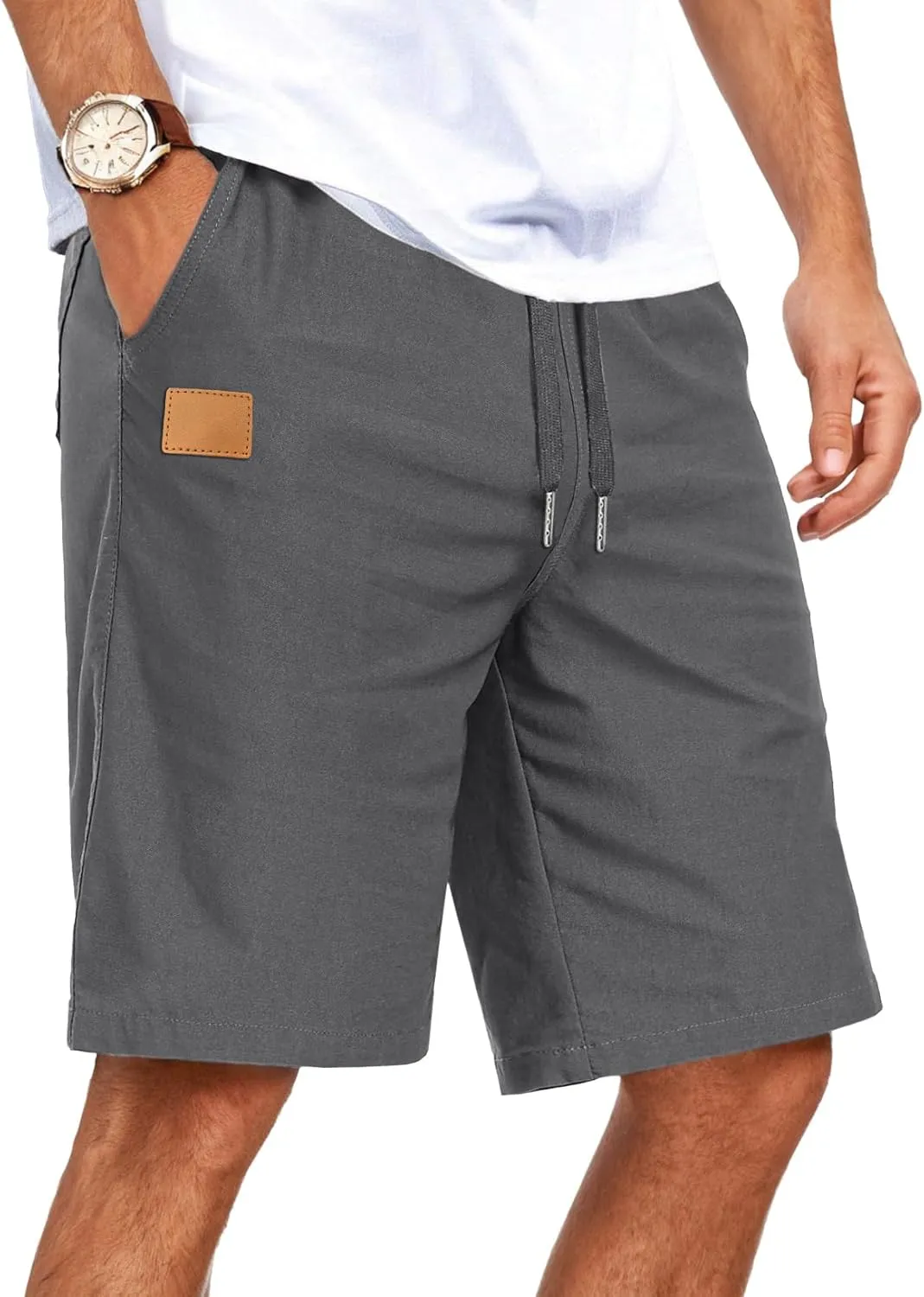 Sailwind Mens Casual Shorts Drawstring Summer Beach Elastic Waist Golf Shorts