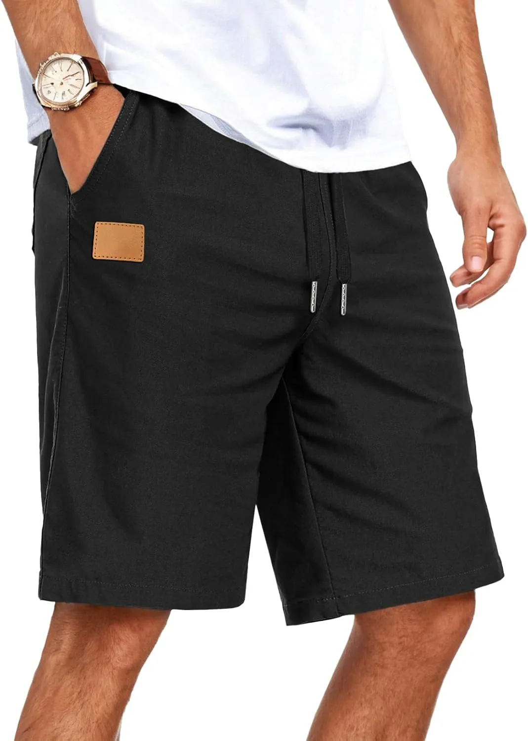 Sailwind Mens Casual Shorts Drawstring Summer Beach Elastic Waist Golf Shorts