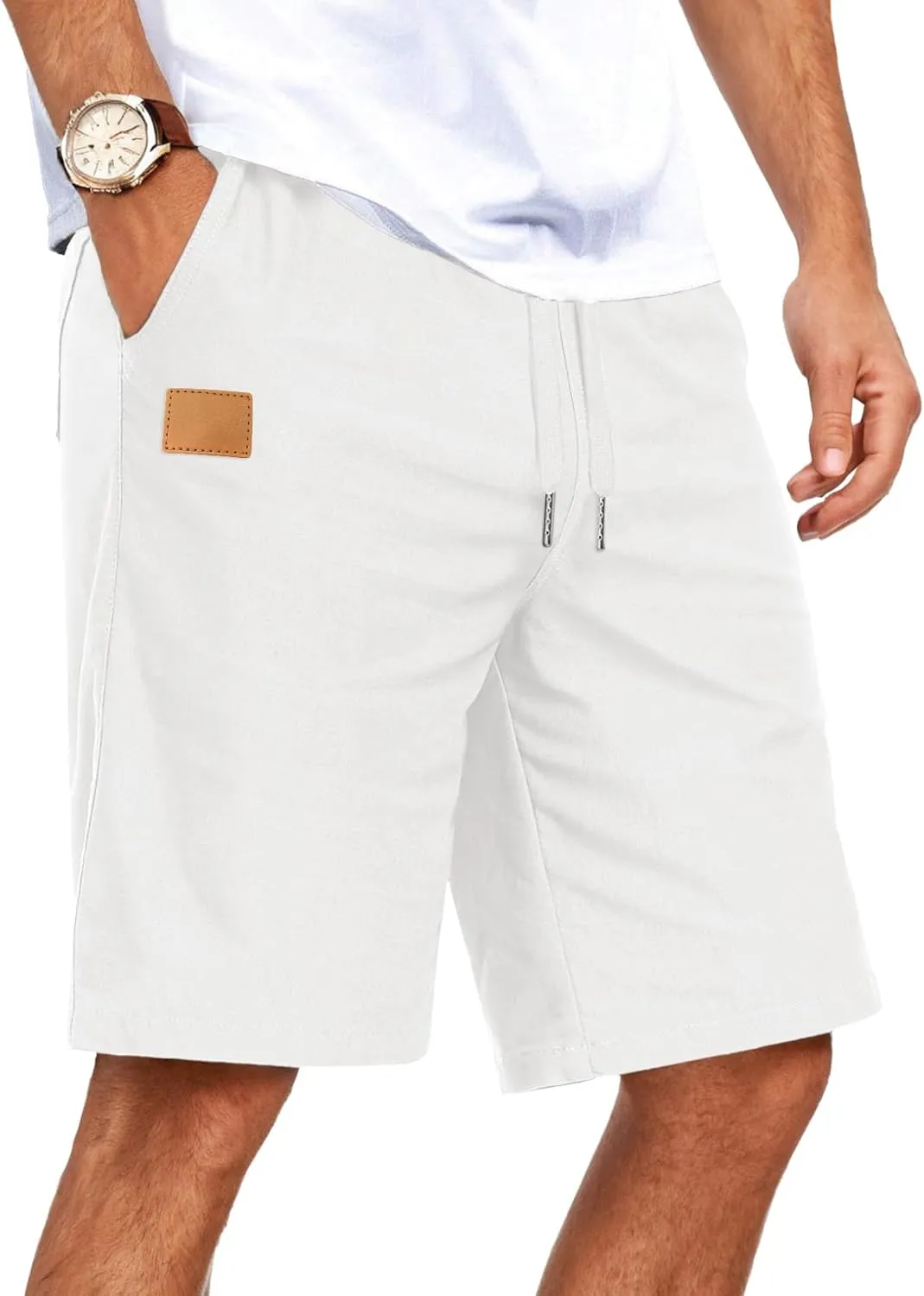 Sailwind Mens Casual Shorts Drawstring Summer Beach Elastic Waist Golf Shorts