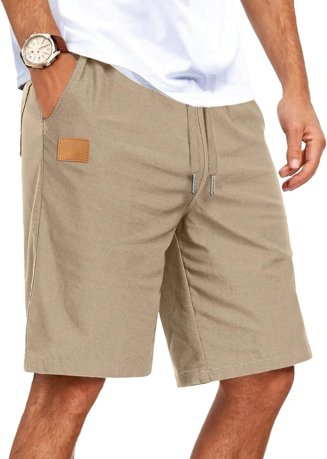 Sailwind Mens Casual Shorts Drawstring Summer Beach Elastic Waist Golf Shorts