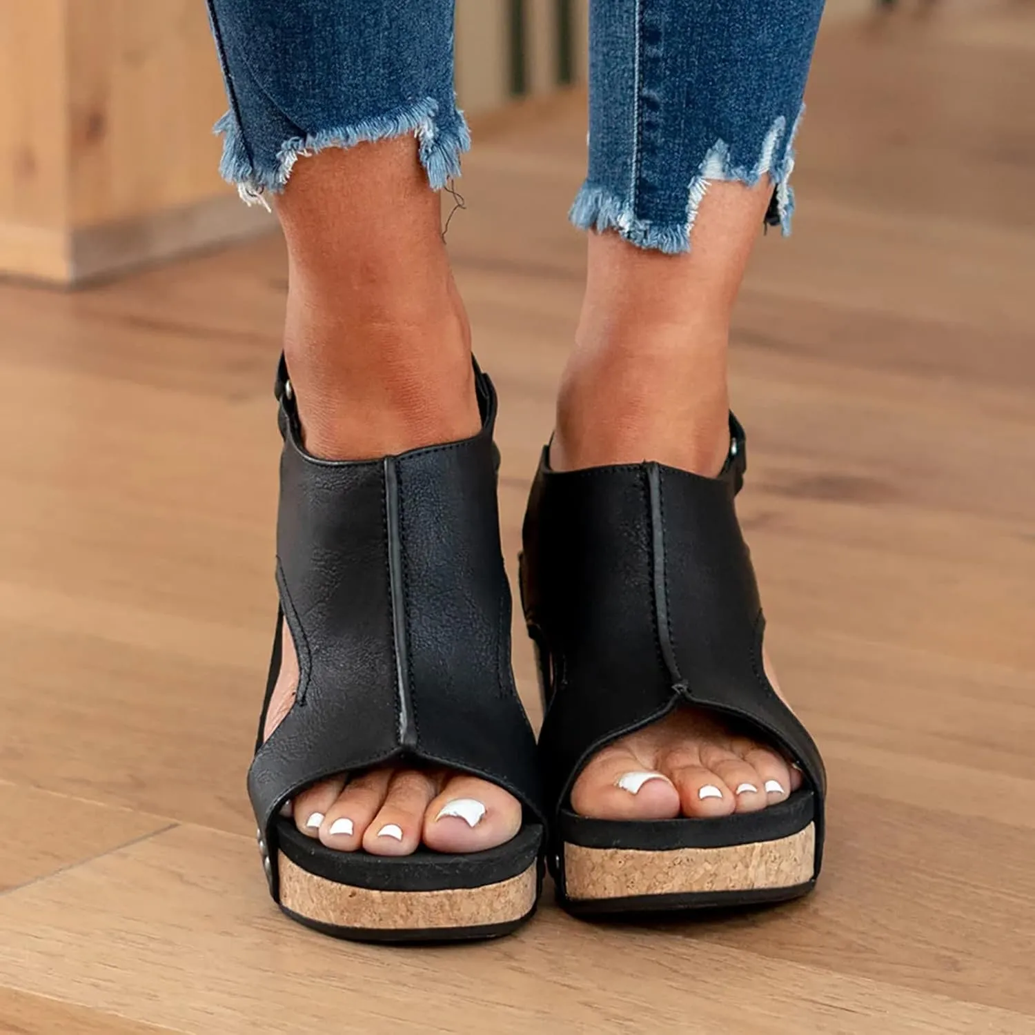 Sandals for Women Dressy Summer, Wedge Sandals for Women Dressy Summer Comfy Orthotic Sandals with Arch Support Shoes