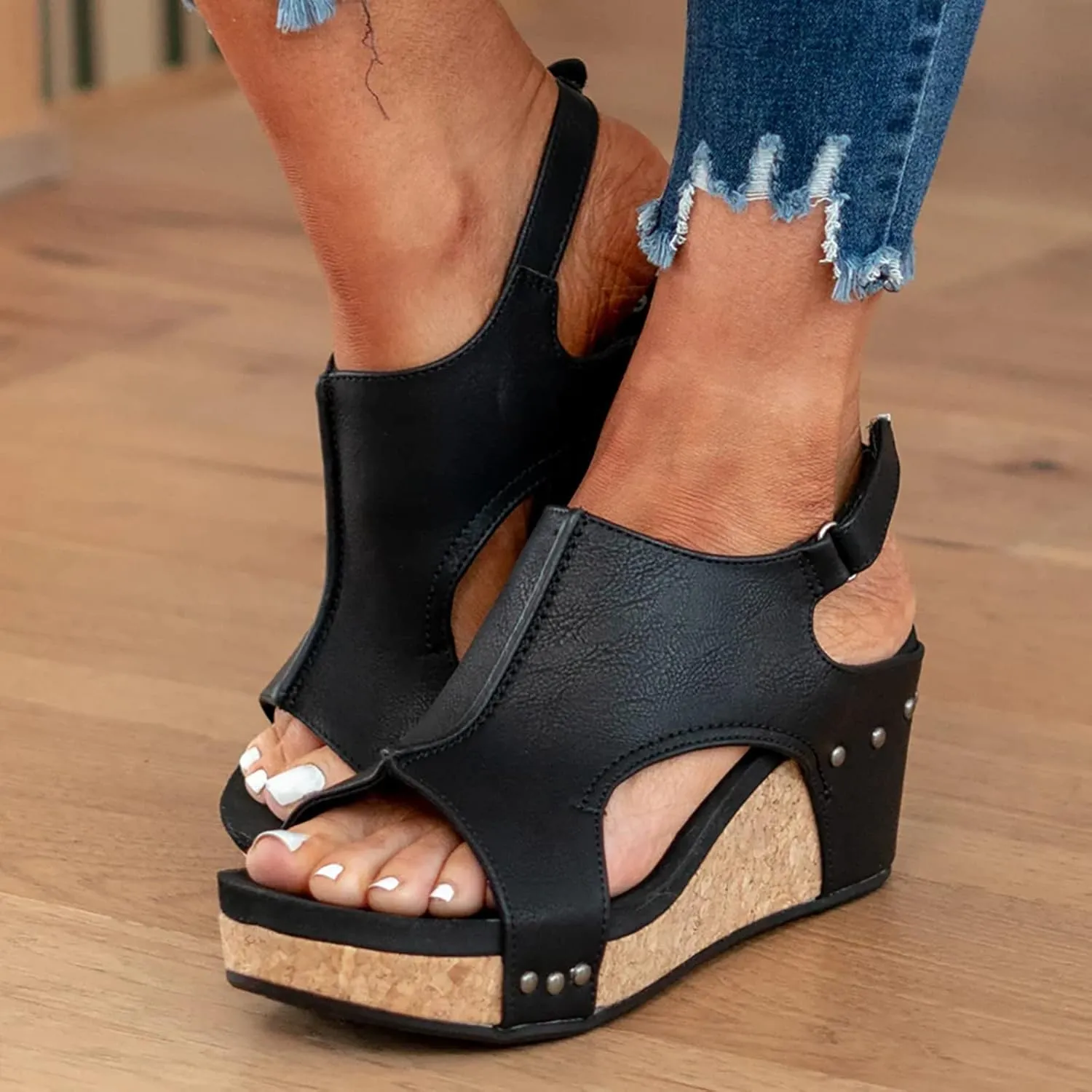 Sandals for Women Dressy Summer, Wedge Sandals for Women Dressy Summer Comfy Orthotic Sandals with Arch Support Shoes
