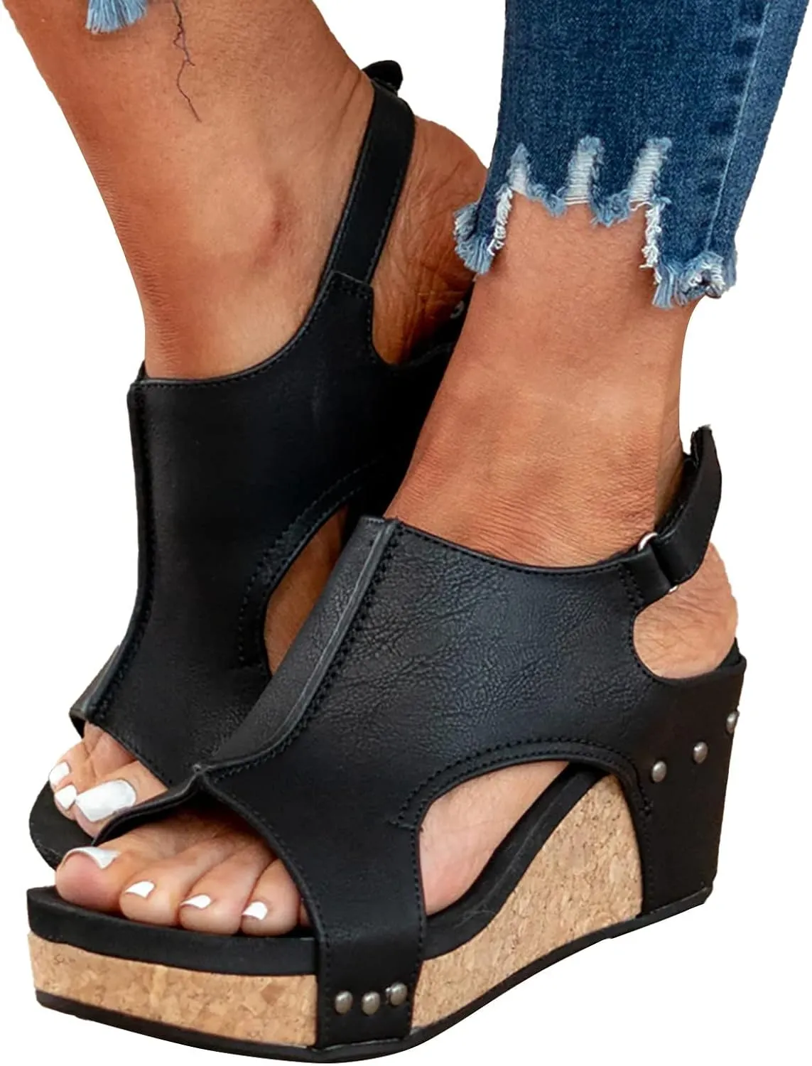 Sandals for Women Dressy Summer, Wedge Sandals for Women Dressy Summer Comfy Orthotic Sandals with Arch Support Shoes