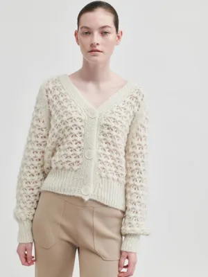 Second Female Ilanka Knit Cardigan Dark Chalk