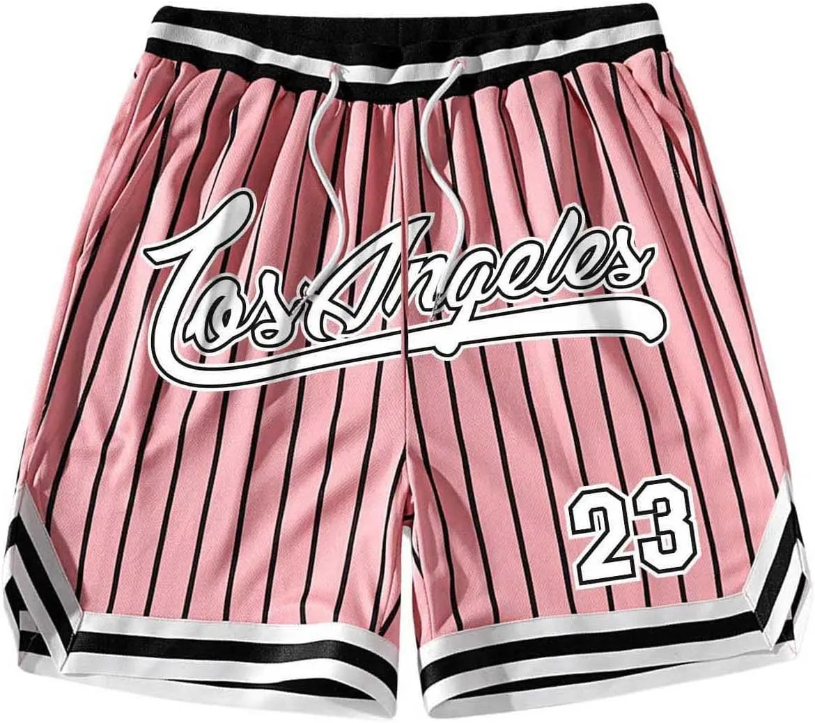 SHENHE Men's Summer Graphic Shorts Drawstring Waist Sports Track Shorts
