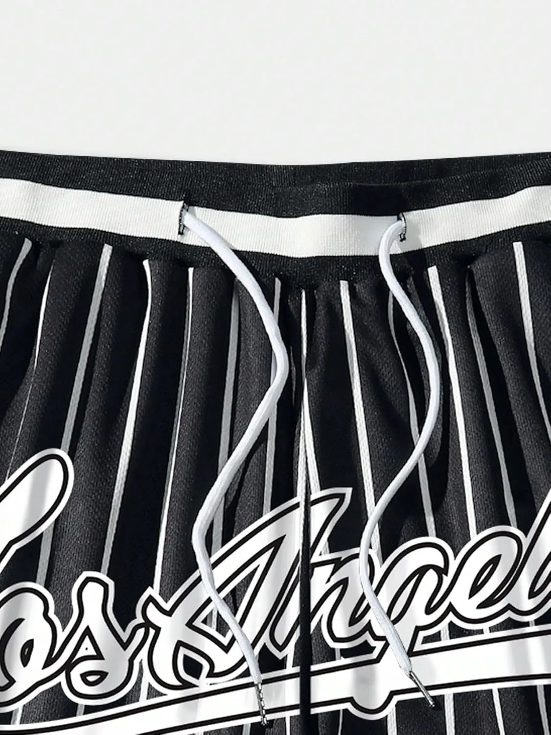 SHENHE Men's Summer Graphic Shorts Drawstring Waist Sports Track Shorts