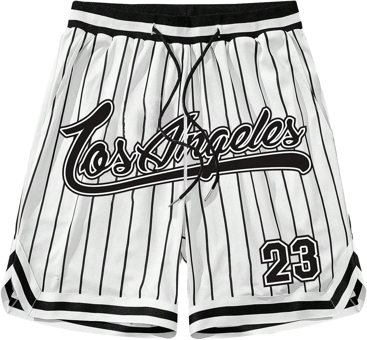 SHENHE Men's Summer Graphic Shorts Drawstring Waist Sports Track Shorts