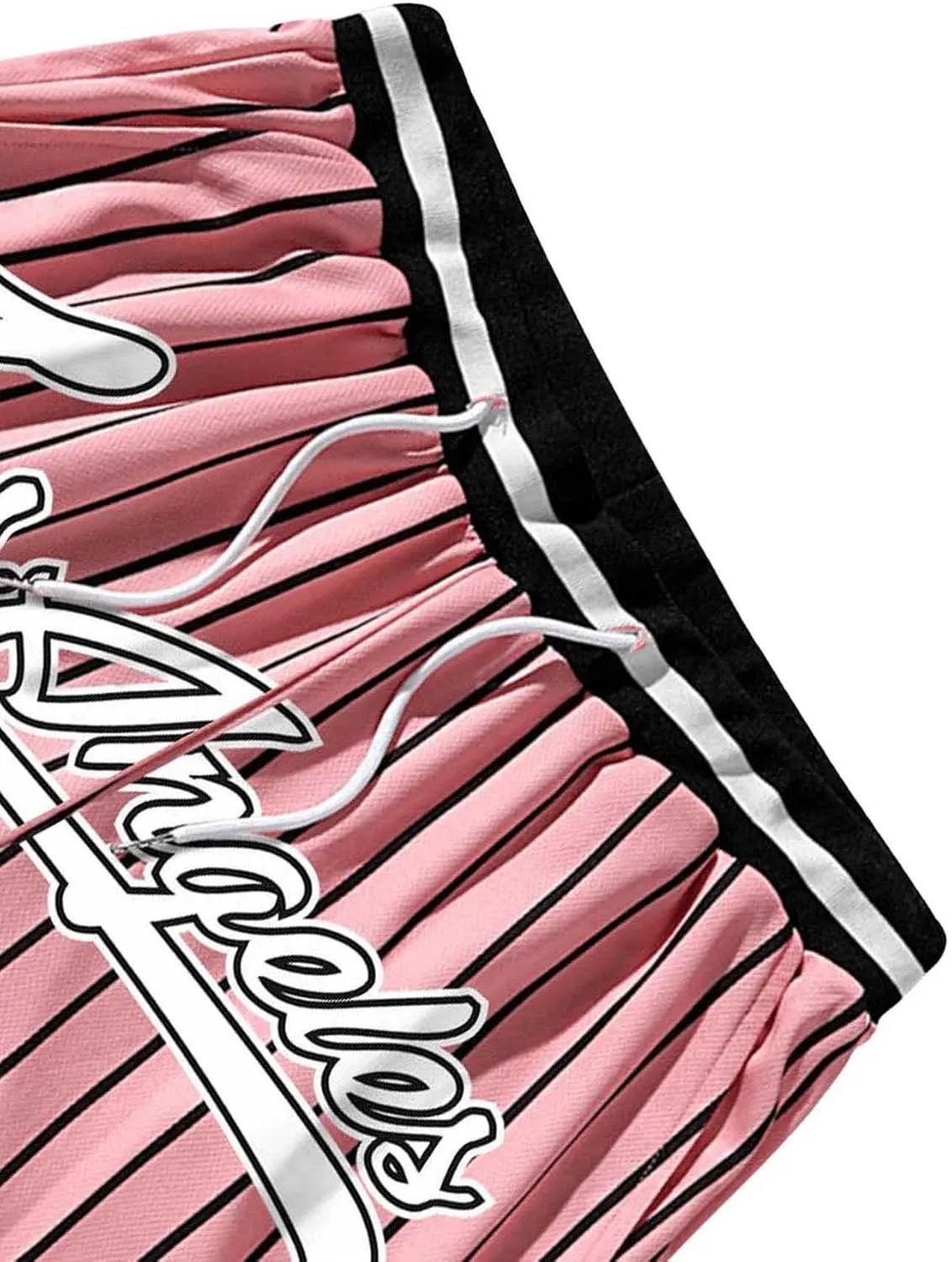SHENHE Men's Summer Graphic Shorts Drawstring Waist Sports Track Shorts