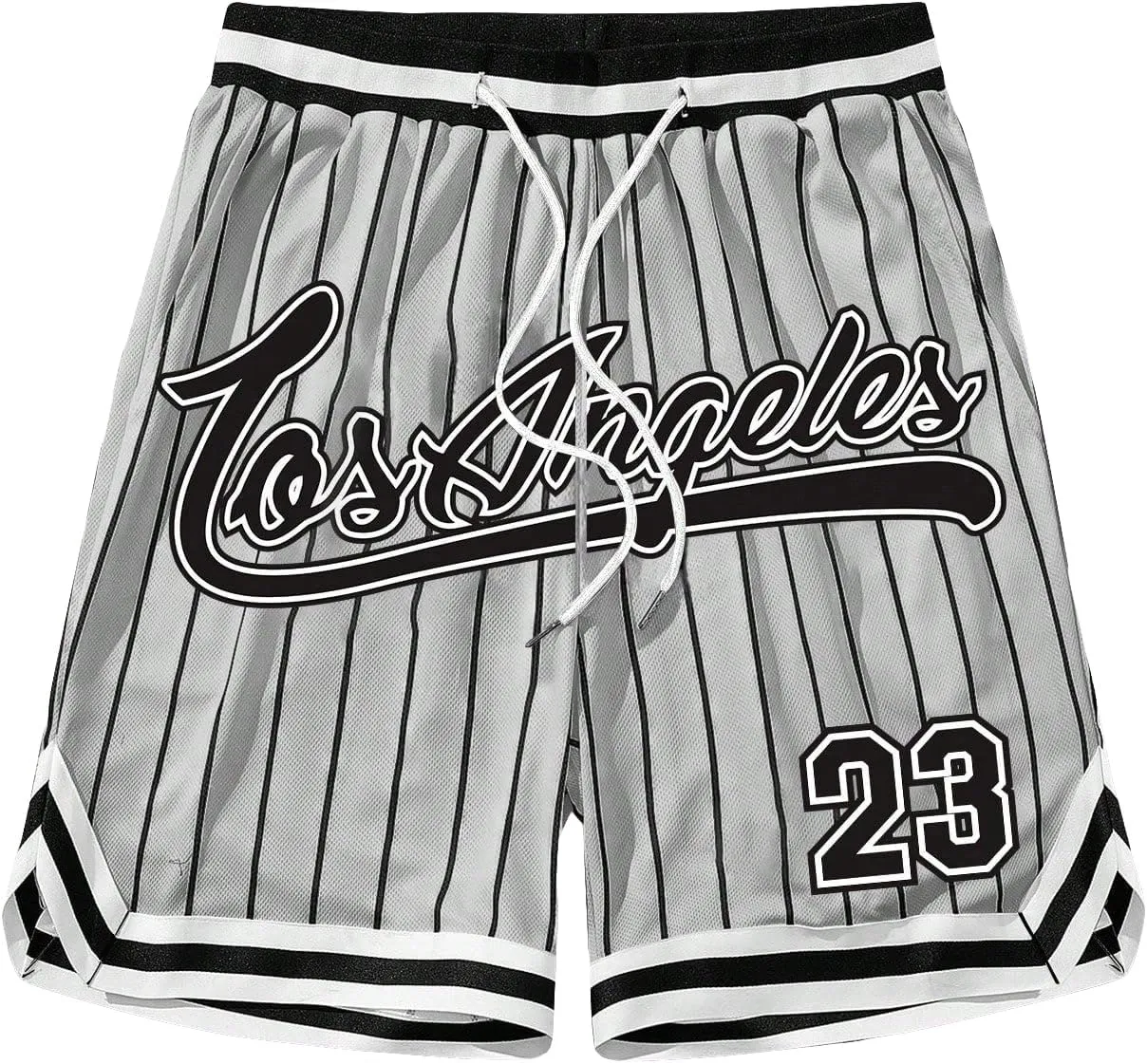 SHENHE Men's Summer Graphic Shorts Drawstring Waist Sports Track Shorts