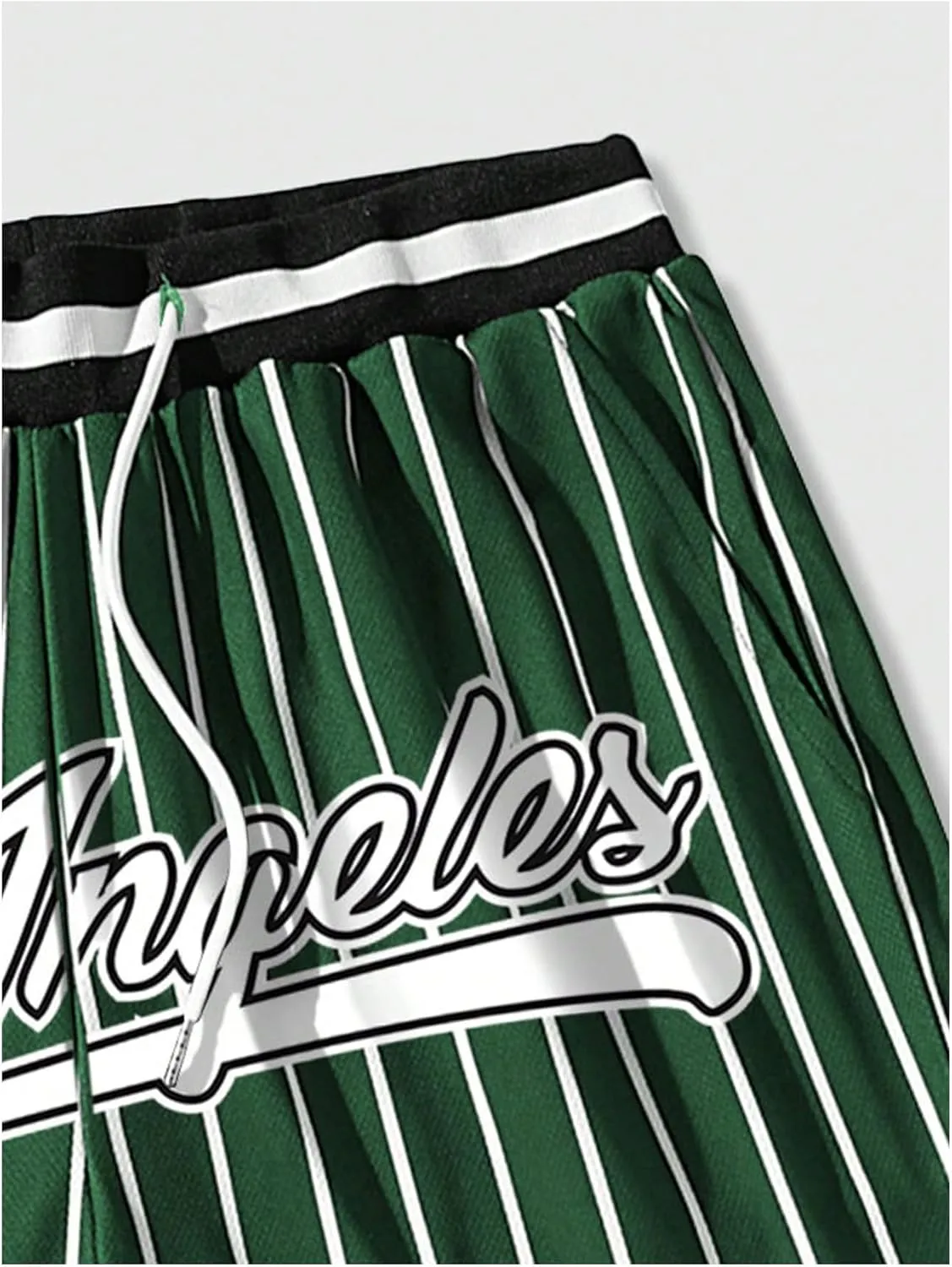 SHENHE Men's Summer Graphic Shorts Drawstring Waist Sports Track Shorts