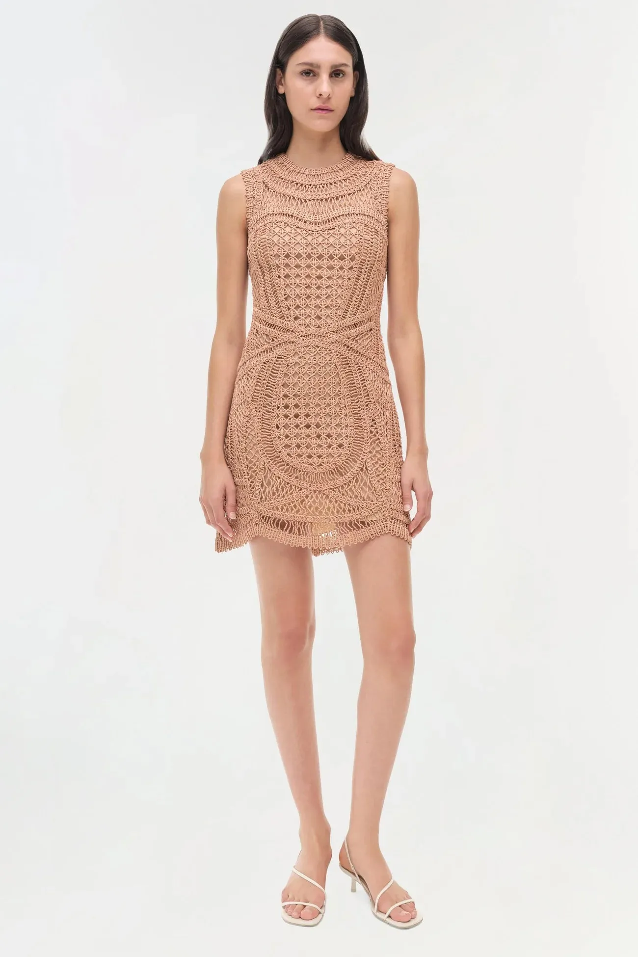 Simkhai Coen S/L Crewneck Mini Dress