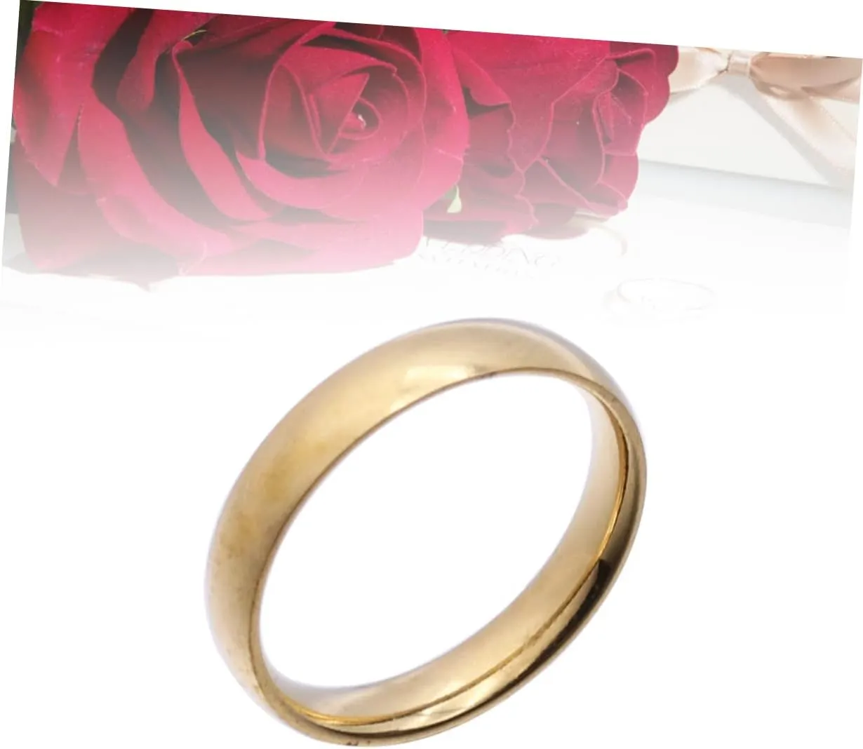 Simple Fashion Smooth Index Finger Ring for Women and Men Inner Diameter Gold Color Stylish and