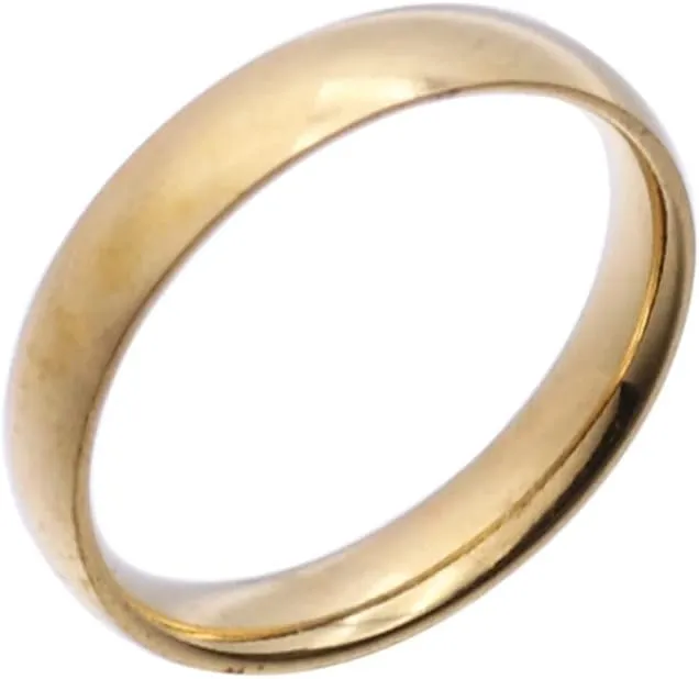Simple Fashion Smooth Index Finger Ring for Women and Men Inner Diameter Gold Color Stylish and