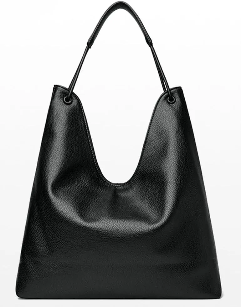 Slouchy Shoulder Bag for Women 2025 Trendy Vegan Leather Handbags Vintage Underarm Bag Work Travel Tote Purses