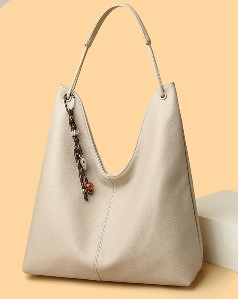 Slouchy Shoulder Bag for Women 2025 Trendy Vegan Leather Handbags Vintage Underarm Bag Work Travel Tote Purses