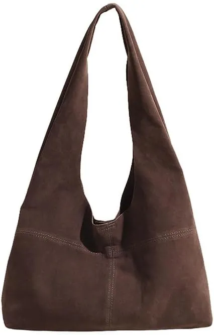 Slouchy Tote Bag Suede Hobo Bag Large Capacity Shoulder Bag Satchel Purse Vintage Underarm Bag Handbag for Women