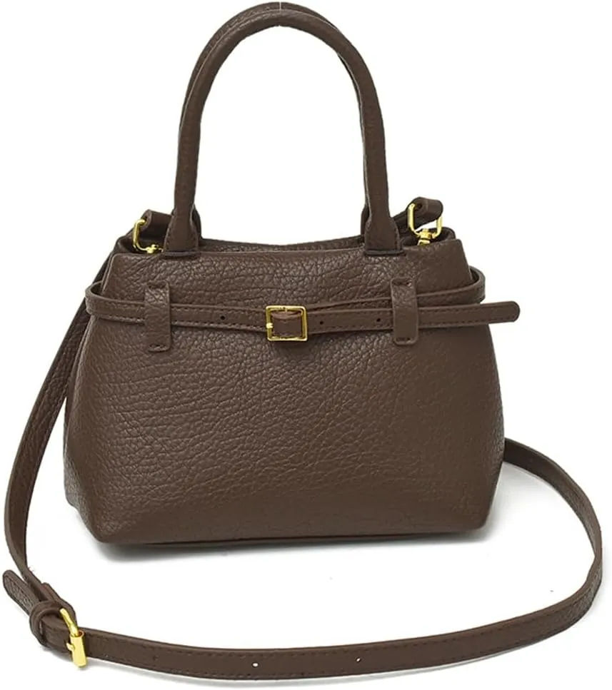 Slouchy Tote Bags for Women Mini Satchel Crossbody Purse Pu Leather Top-handle Handbags Shoulder Bag with Adjustable Strap