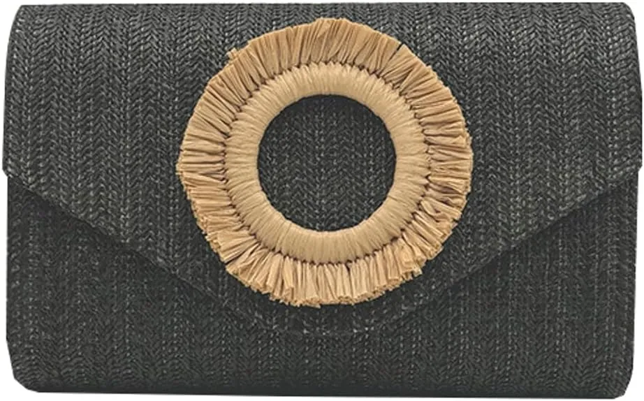 Small Straw Clutch Purse Evening Bag for Women Summer Boho Woven Beach Purse Raffia Crossbody Handbag 2025 Vacation