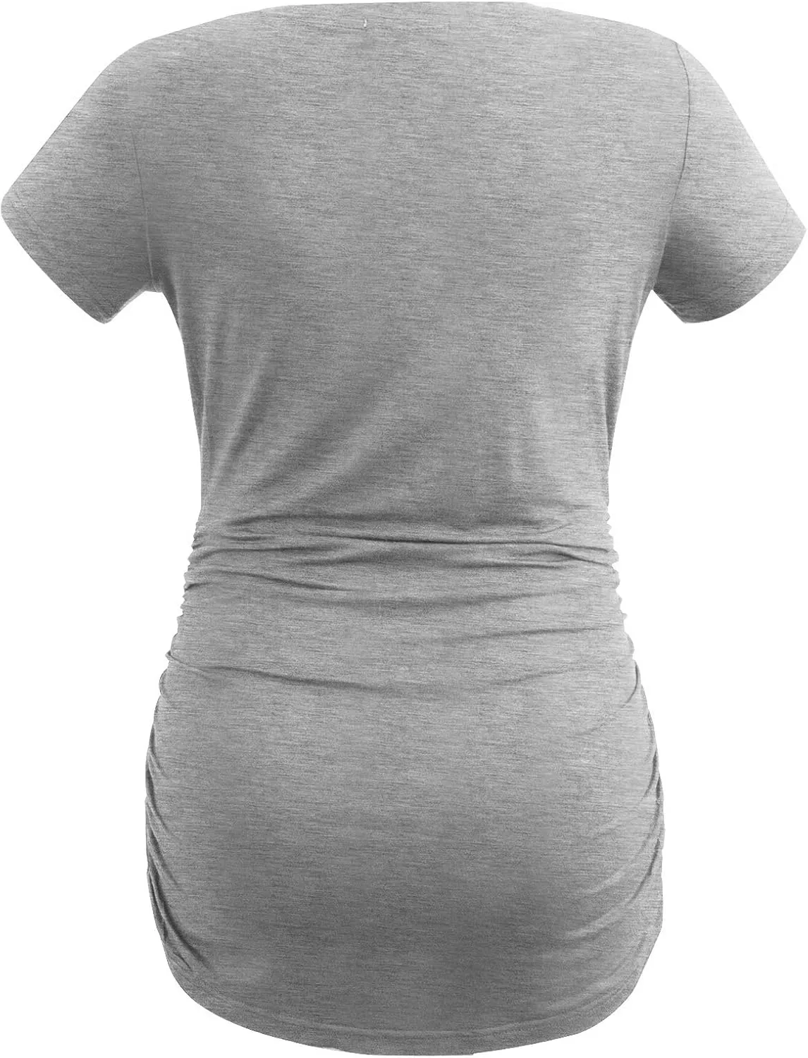 Smallshow Women's Maternity Tops Side Ruched Tunic T-Shirt Pregnancy Clothes