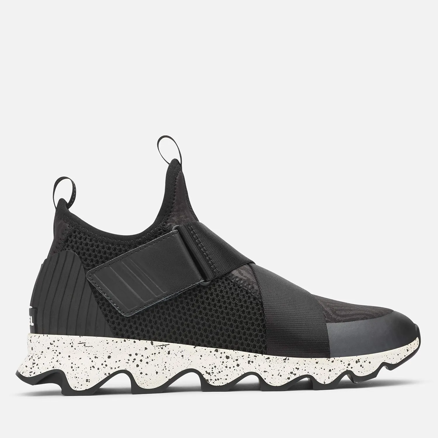 SOREL - Womens Kinetic Sneak, Knit Sneaker with Scalloped Sole and Stretch Straps
