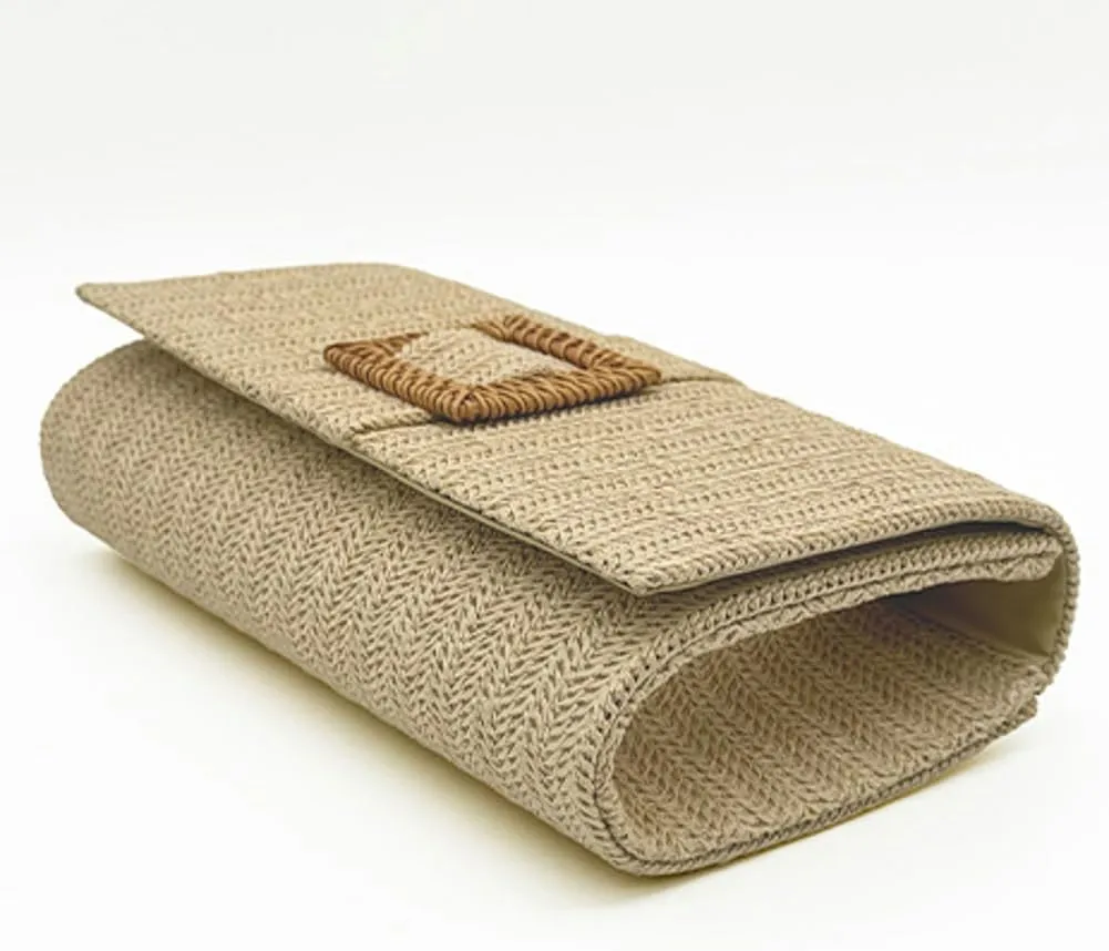 Straw Clutch Purse Women Evening Handbag Boho Crossbody Bag Summer Beach Woven Raffia Bag 2025 Wedding Travel Purse