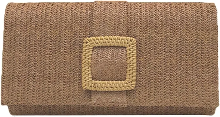 Straw Clutch Purse Women Evening Handbag Boho Crossbody Bag Summer Beach Woven Raffia Bag 2025 Wedding Travel Purse