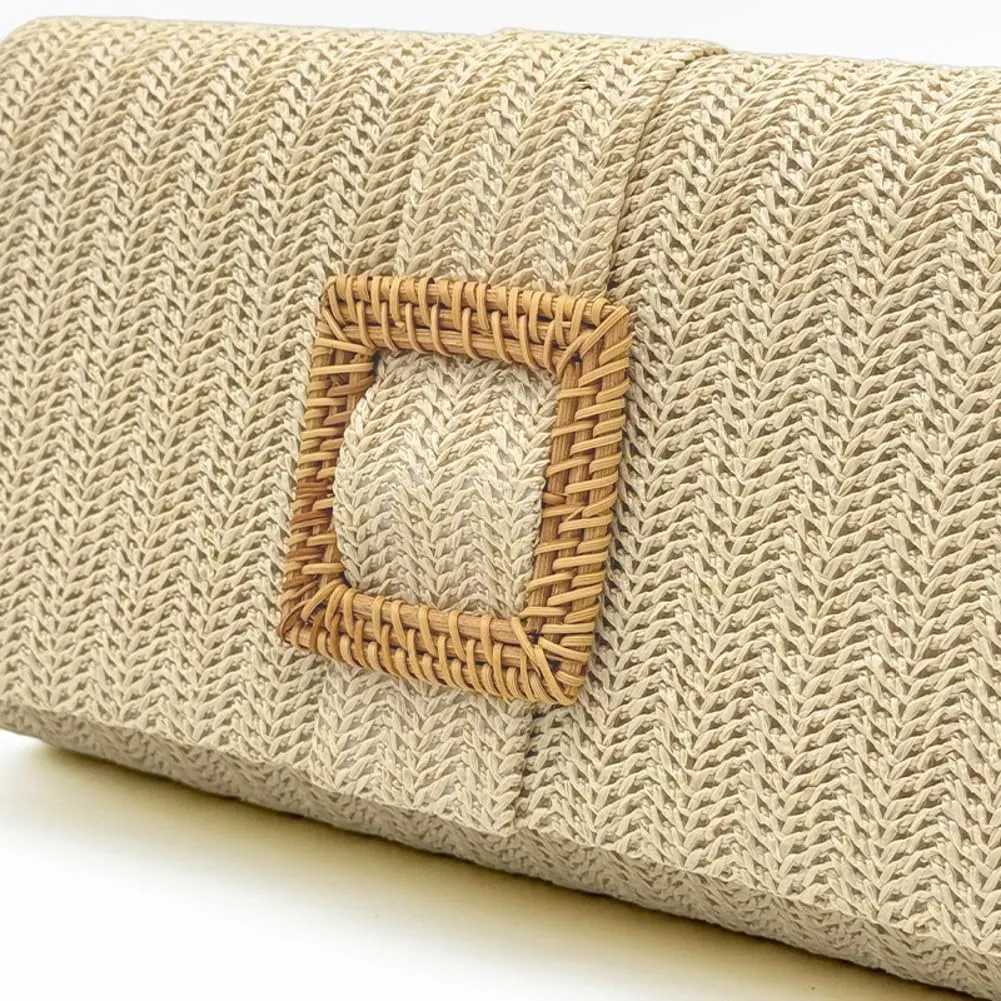 Straw Clutch Purse Women Evening Handbag Boho Crossbody Bag Summer Beach Woven Raffia Bag 2025 Wedding Travel Purse