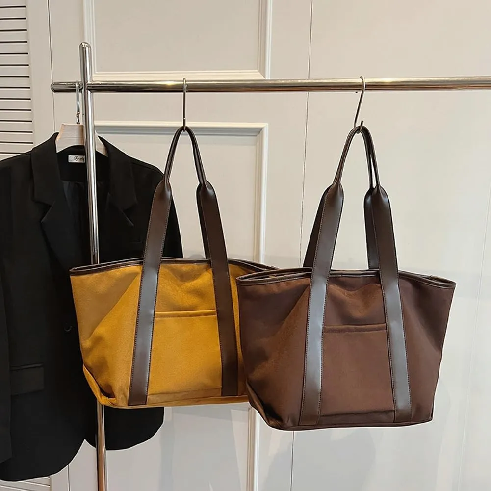Suede Tote Bag Women Slouchy Shoulder Bag Vintage Hobo Bags Crossbody Purses Satchel Colleage Travel Tote Hnadbag