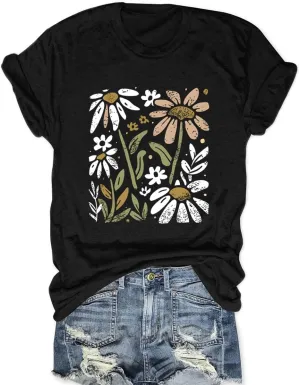 Sunflower Shirts for Women Faith Graphic Tees Short Sleeve Loose Fit Butterfly Teen Girls T Shirt Summer Tops