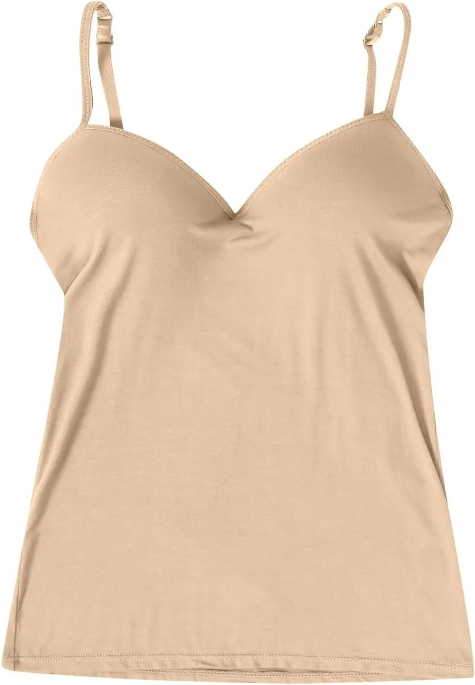 Tank Top with Built in Bra for Women Padded Workout Camisole Tops Spaghetti Strap Cami Shelf Bra Sports Cotton Undershirts