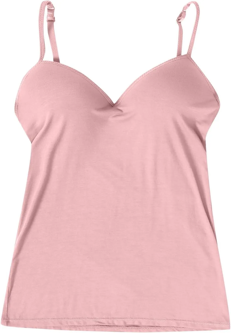 Tank Top with Built in Bra for Women Padded Workout Camisole Tops Spaghetti Strap Cami Shelf Bra Sports Cotton Undershirts