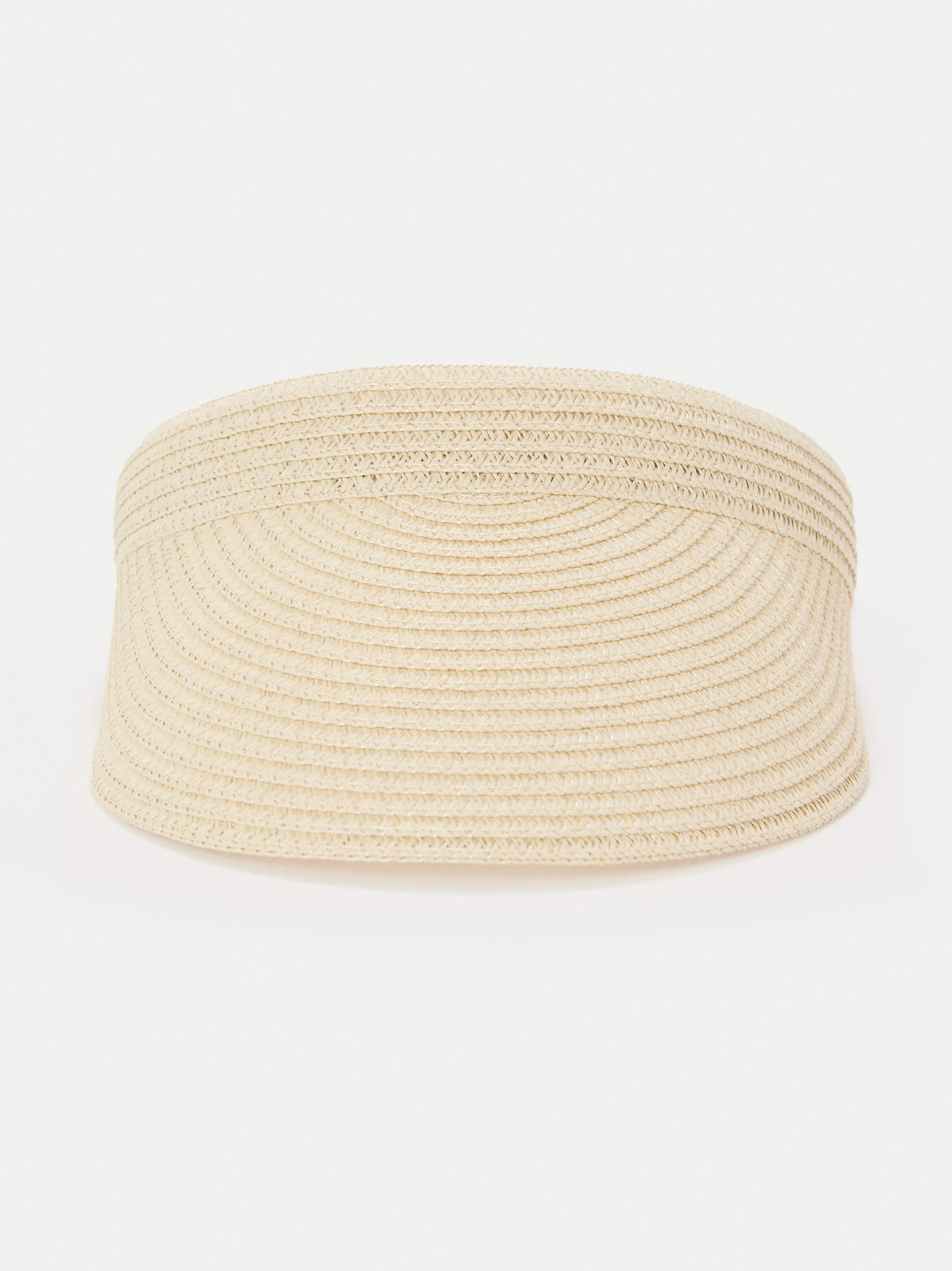 The Raffia Beach Visor in Natural Light