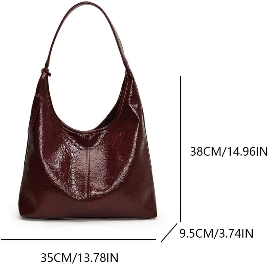Tote Bags for Women Soft Vegan Leather Shoulder Slouchy Handbag Crossbody Bags Purse Vintage Fall Bag Clutch Satchel Bag