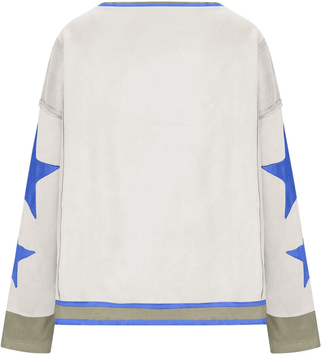 Trendy Sweatshirt for Women Cute Star Matching Hoodies Novelty Inside-Out Sweater Fall Long Sleeve Tops