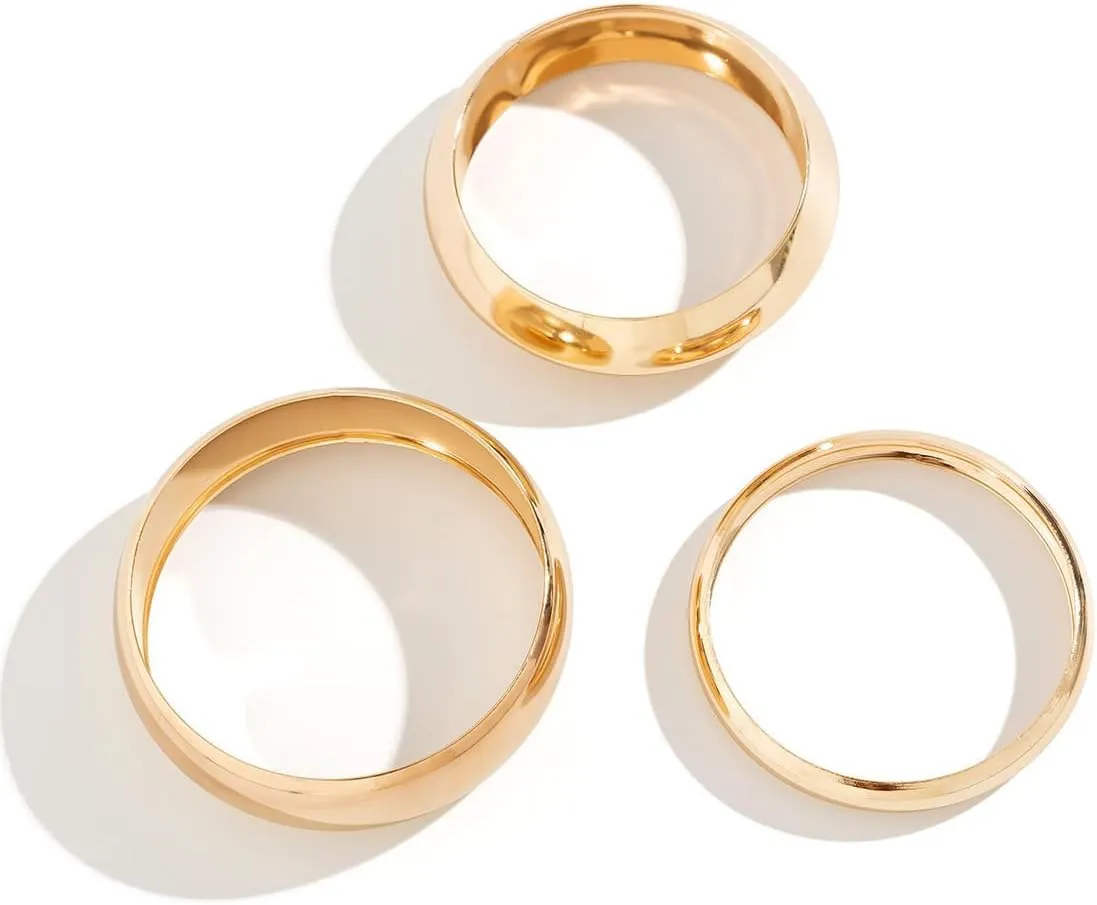 Trendy Wide Chunky Cuff Bangles Bracelet Chunky Gold Bangle Bracelets Gold Stackable Bracelets Jewelry for Women