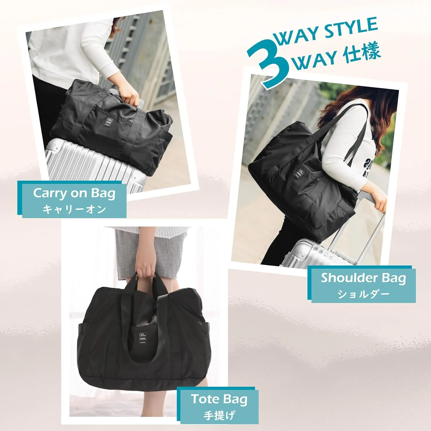 TRIWONDER Travel Duffel Bag Waterproof Weekender Carry On Tote Hospital Bag for Labor and Delivery Overnight Luggage Bag with Trolley Sleeve