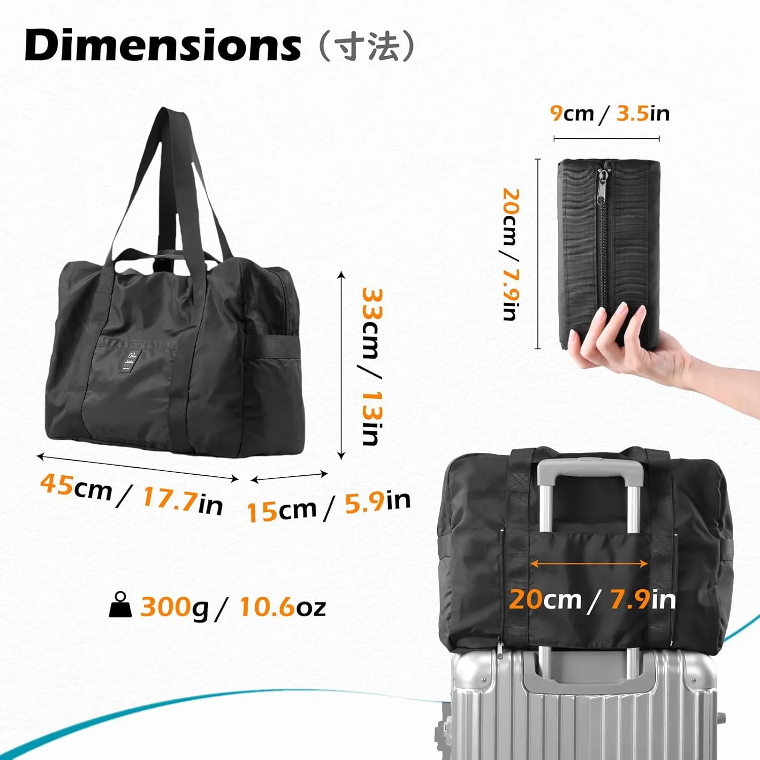 TRIWONDER Travel Duffel Bag Waterproof Weekender Carry On Tote Hospital Bag for Labor and Delivery Overnight Luggage Bag with Trolley Sleeve